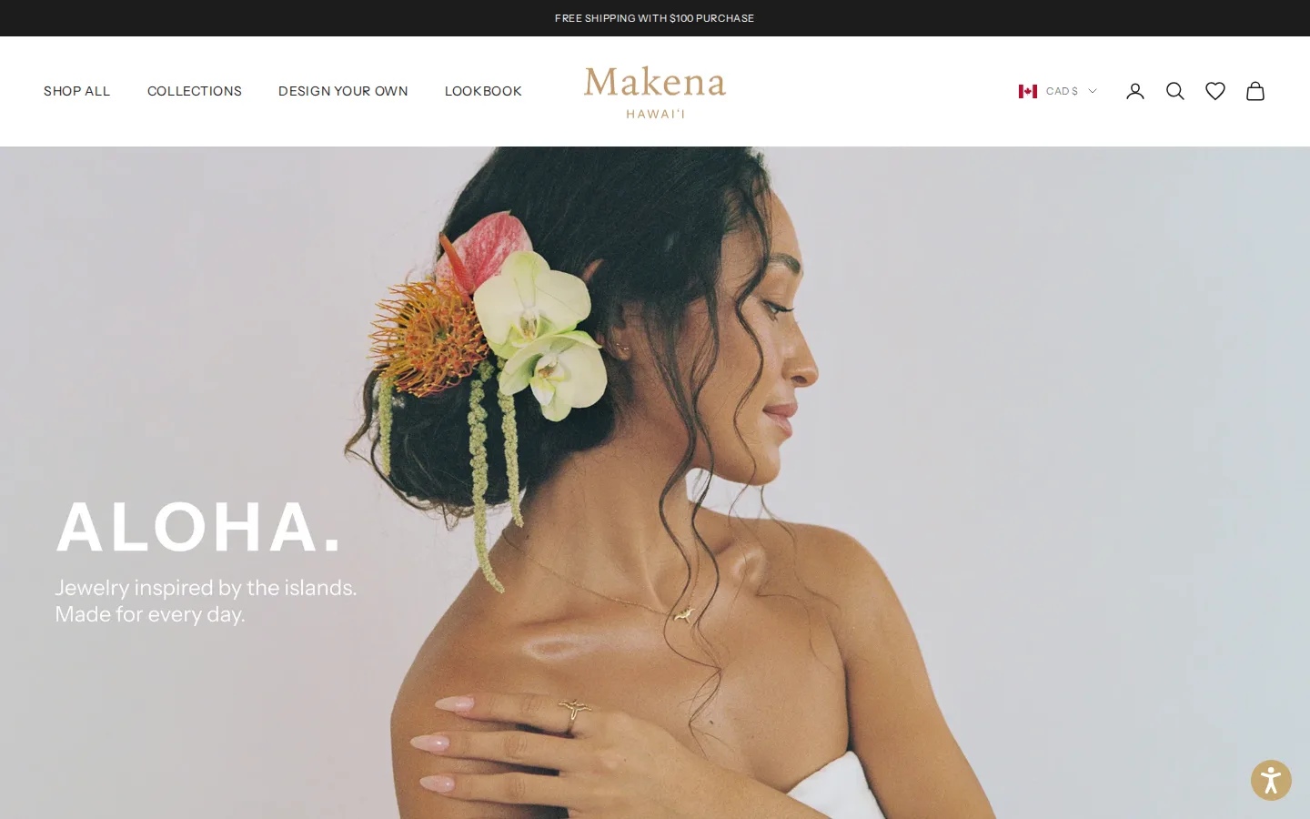 Captured website of Makena Kahala