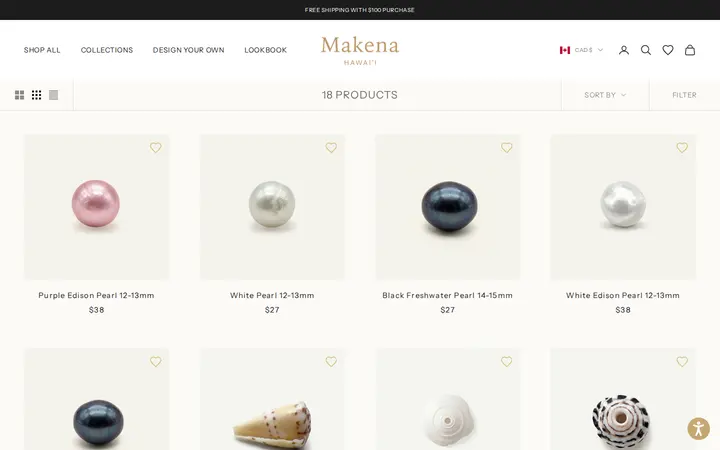 /collections/natural-shells-pearls — Makena Kahala