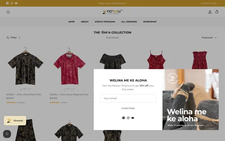 /collections/the-%CA%BBohi%CA%BBa-collection — Noʻeau Designers - Ka Makana Aliʻi