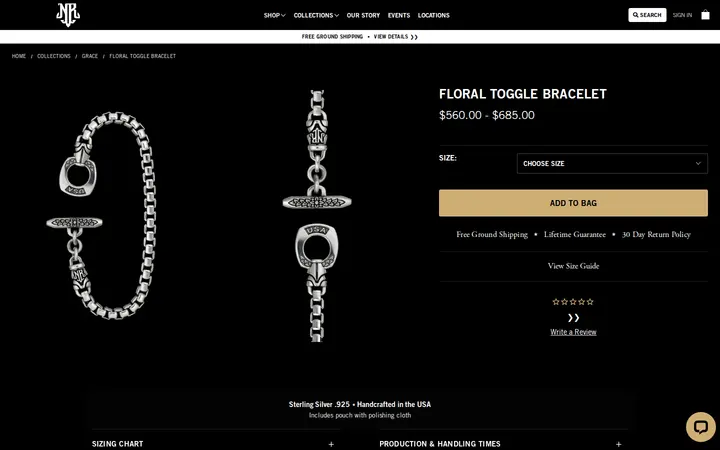 /shop/bracelets/floral-toggle-bracelet — NightRider Jewelry