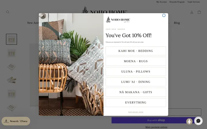 Website of NOHO HOME by Jalene Kanani - Ala Moana