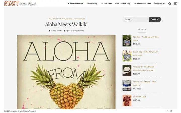 /aloha-meets-waikiki — Newt At the Royal