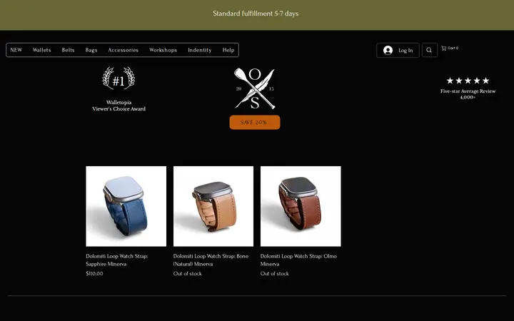 /watch-straps — Open Sea Leather Co. (Now Hook and Hide on the corner)