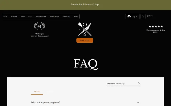 /faq — Open Sea Leather Co. (Now Hook and Hide on the corner)