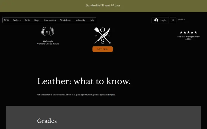 /our-leather — Open Sea Leather Co. (Now Hook and Hide on the corner)