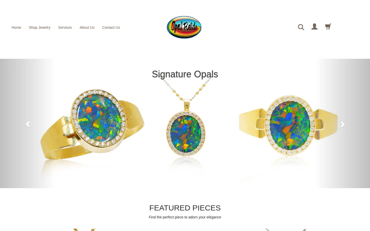 Captured website of Opal Fields