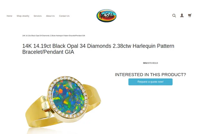 /shop/c/p/14K-1419ct-Black-Opal-34-Diamonds-238ctw-Harlequin-Pattern-BraceletPendant-GIA-x90808211.htm — Opal Fields
