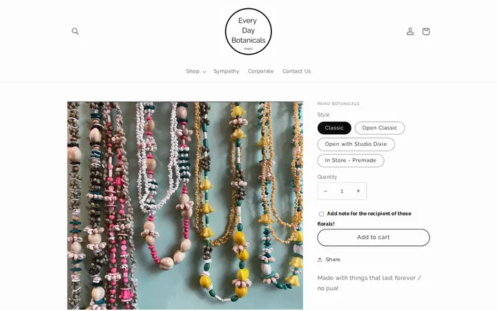 /products/pua-lei-everlasting — Paiko