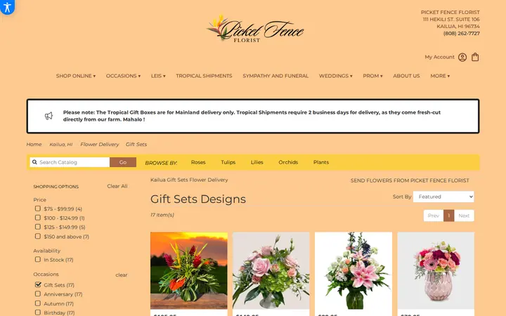/kailua-florist-flower-delivery/gift-sets-flowers — Picket Fence Florist