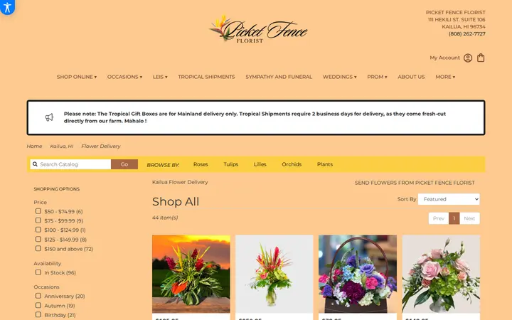 /kailua-florist-flower-delivery — Picket Fence Florist