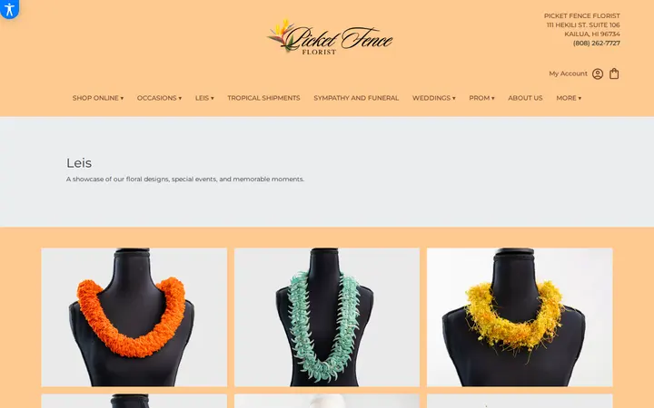 /gallery/leis — Picket Fence Florist
