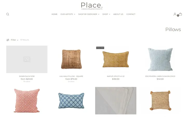 /collections/pillows — Place., A Design Atelier by Philpotts