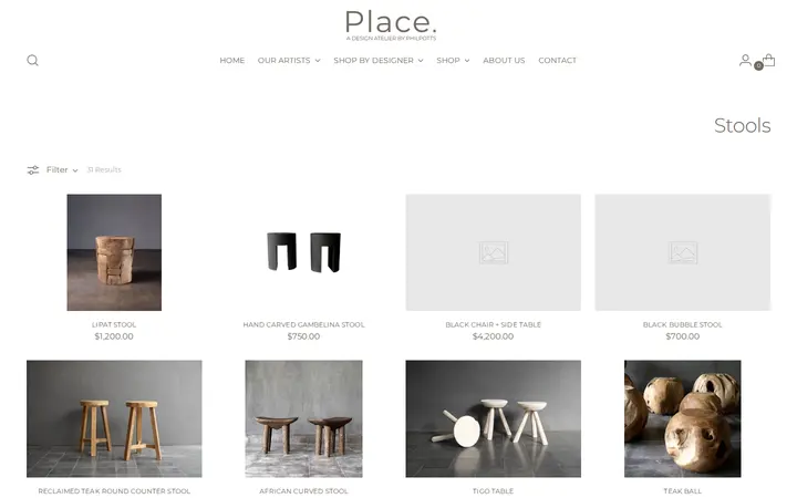 /collections/stools — Place., A Design Atelier by Philpotts