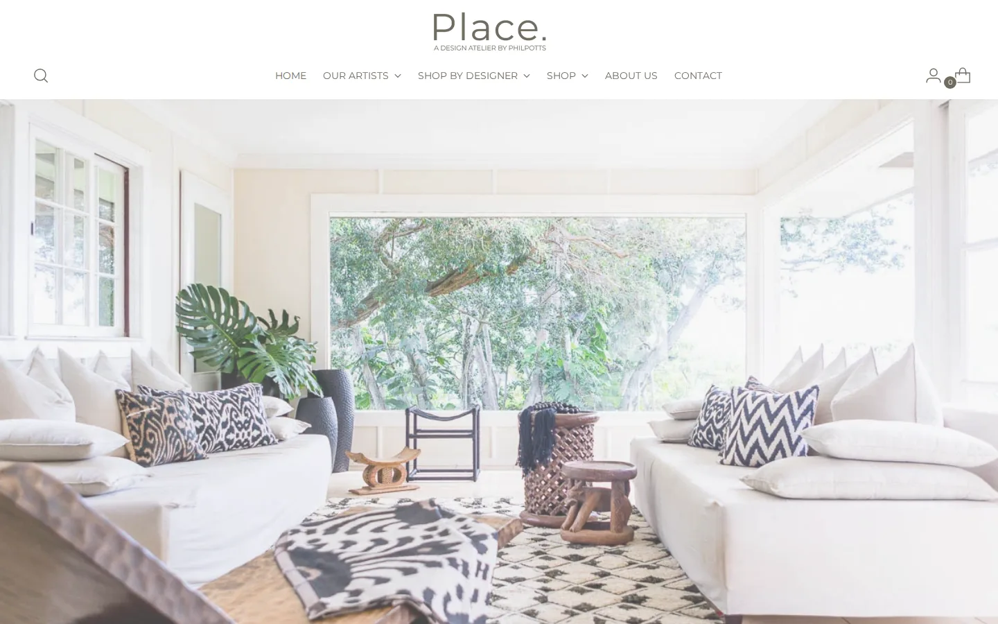 Captured website of Place., A Design Atelier by Philpotts