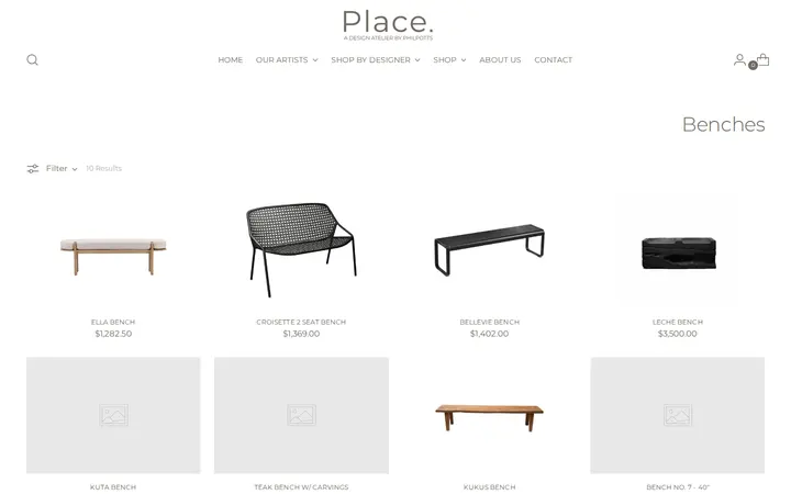 /collections/benches — Place., A Design Atelier by Philpotts