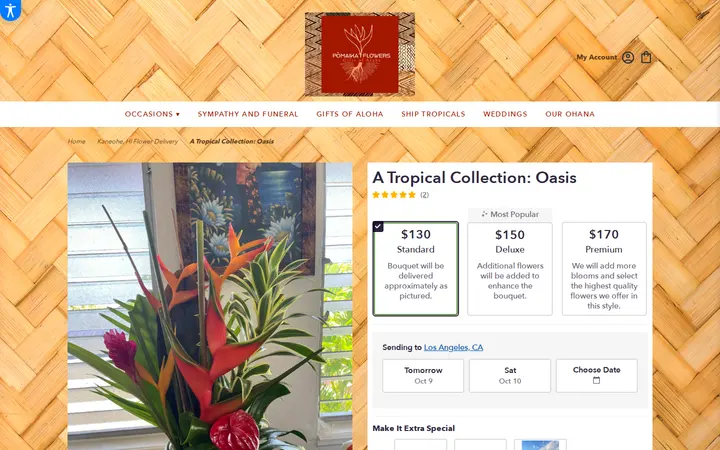 /kaneohe-pomaikai-flowers-gifts-of-aloha/a-tropical-collection-oasis.html — Pōmaikaʻi Flowers & Gifts of Aloha