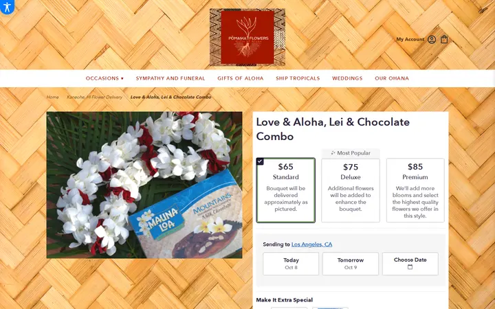 /kaneohe-pomaikai-flowers-gifts-of-aloha/love-aloha-lei-chocolate-combo.html — Pōmaikaʻi Flowers & Gifts of Aloha