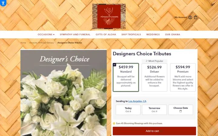 /kaneohe-pomaikai-flowers-gifts-of-aloha/designers-choice-tributes.html — Pōmaikaʻi Flowers & Gifts of Aloha