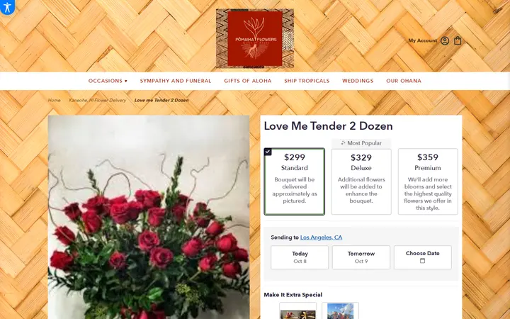 /kaneohe-pomaikai-flowers-gifts-of-aloha/love-me-tender-2-dozen.html — Pōmaikaʻi Flowers & Gifts of Aloha