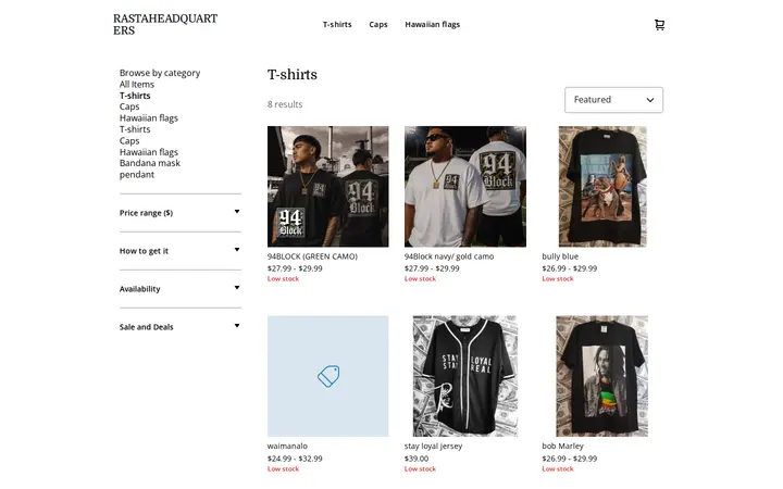 /shop/t-shirts/2 — Rasta Headquarters