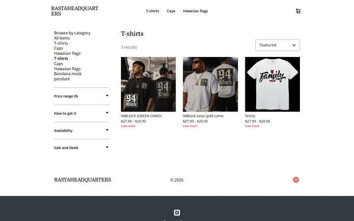 /shop/t-shirts/5 — Rasta Headquarters