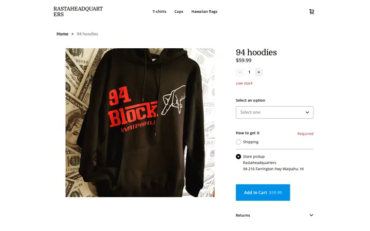 /product/94-hoodies/40 — Rasta Headquarters