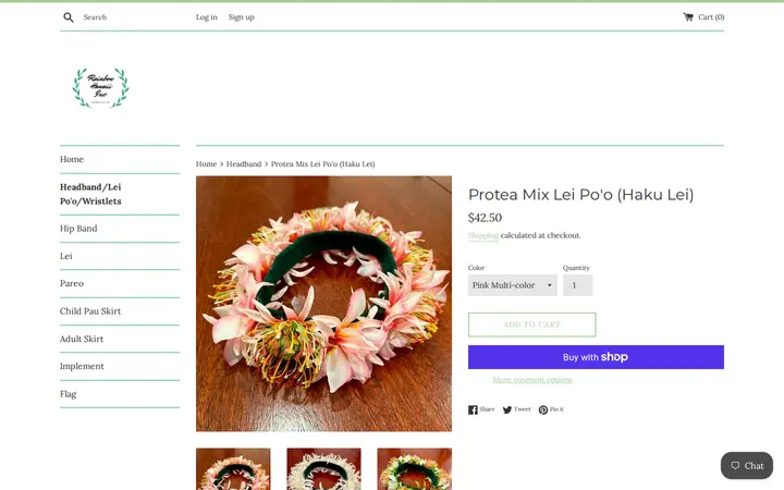 /collections/headband/products/bougainvillea-lei-poo-haku-lei-copy — Rainbow Hawaii Muumuu Factory