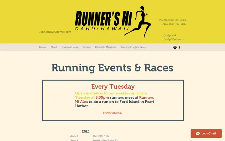 /up-and-coming-events — Runner's Hi (Waipio)
