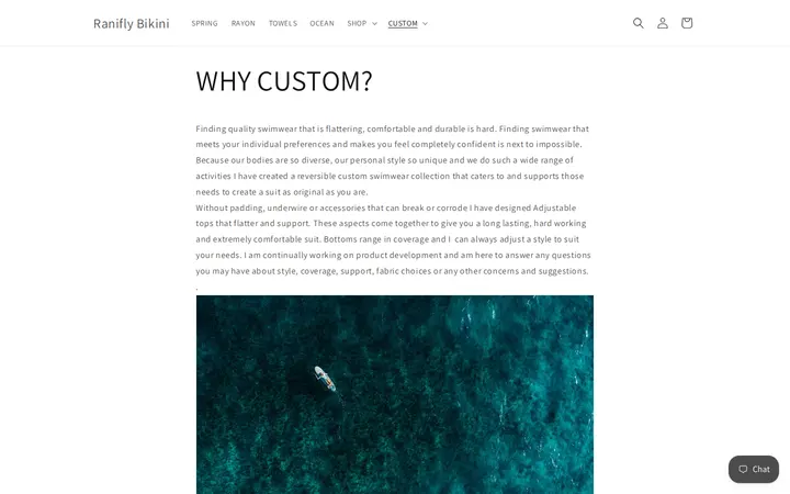 /pages/why-custom — Ranifly Bikini