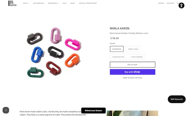 /collections/jewelry/products/marla-aaron-rubber-chubby-medium-lock-1 — WE ARE ICONIC