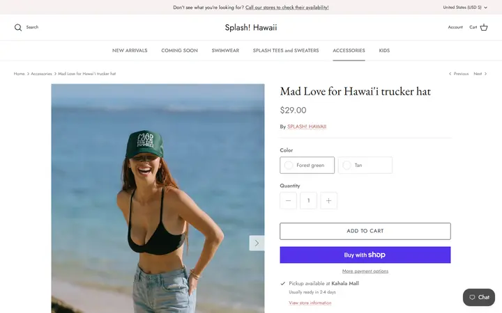 /collections/accessories/products/mad-love-for-hawaii-trucker-hat — Splash! Hawaii Kailua