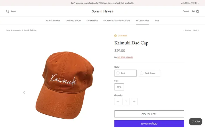 /collections/accessories/products/kaimuki-cap-1 — Splash! Hawaii Kailua