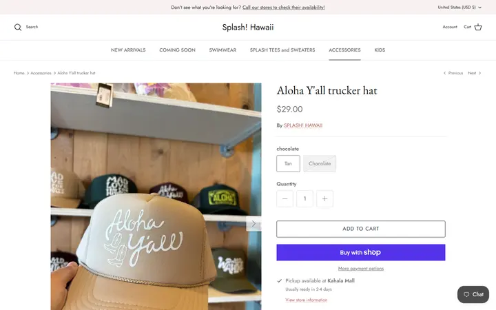 /collections/accessories/products/aloha-yall-trucker-hat — Splash! Hawaii Kailua