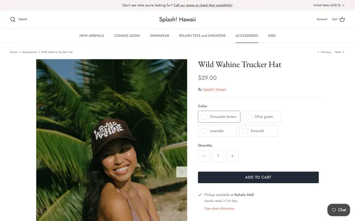 /collections/accessories/products/wild-wahine-trucker-hat — Splash! Hawaii Kailua