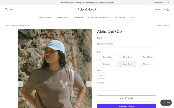 /collections/accessories/products/splash-aloha-cap-copy — Splash! Hawaii Kailua