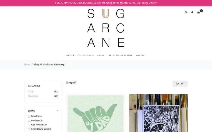 /store/category/Shop%20All%20Cards%20and%20Stationery — Sugarcane Shop