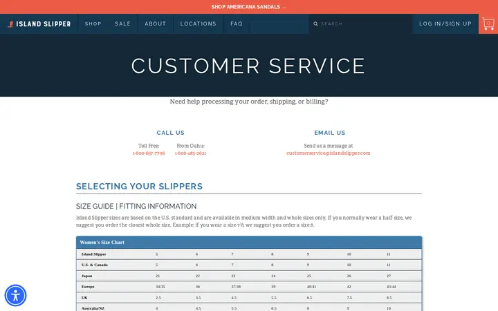 /customer-service — Island Slipper at Royal Hawaiian Center