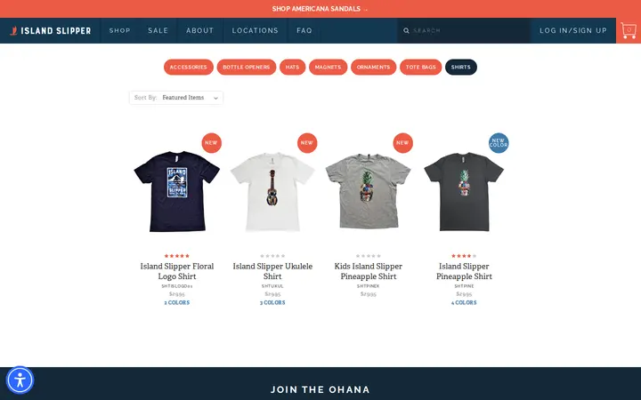 /clothing/shirts — Island Slipper at Royal Hawaiian Center
