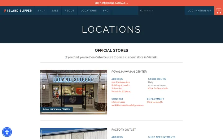 /locations — Island Slipper at Royal Hawaiian Center
