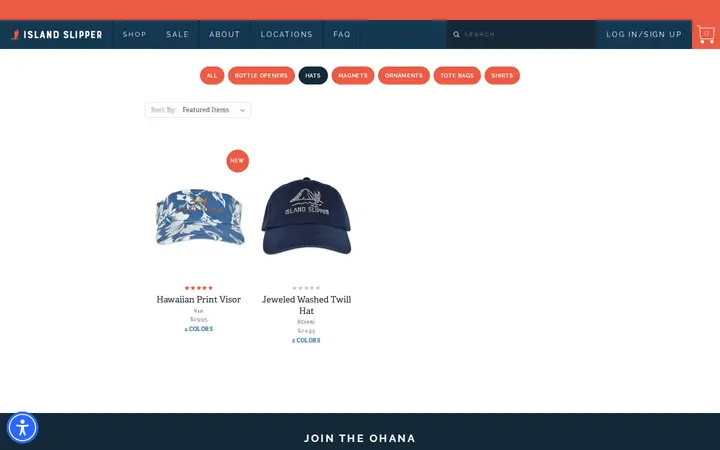 /accessories/hats — Island Slipper at Royal Hawaiian Center