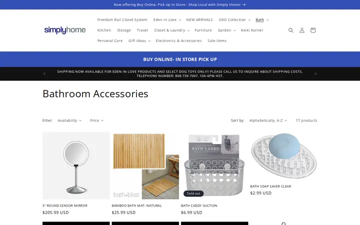 /collections/bathroom-accessories — Simply Home