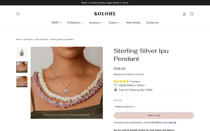 /collections/hula-collection/products/sterling-silver-ipu-pendant — Kolohe