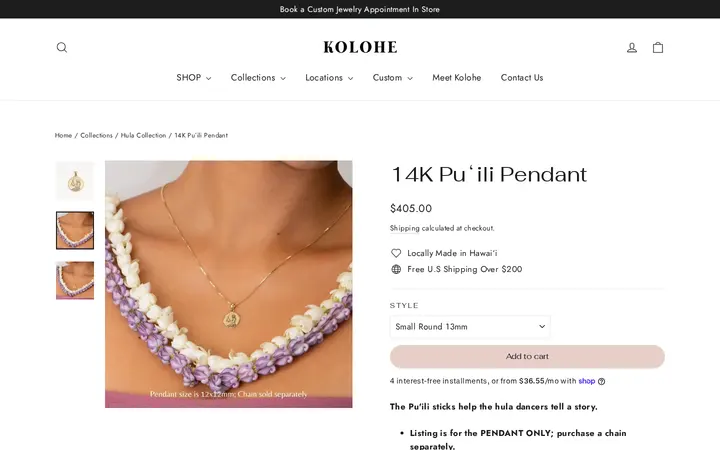 /collections/hula-collection/products/14k-pu%CA%BBili-pendant — Kolohe