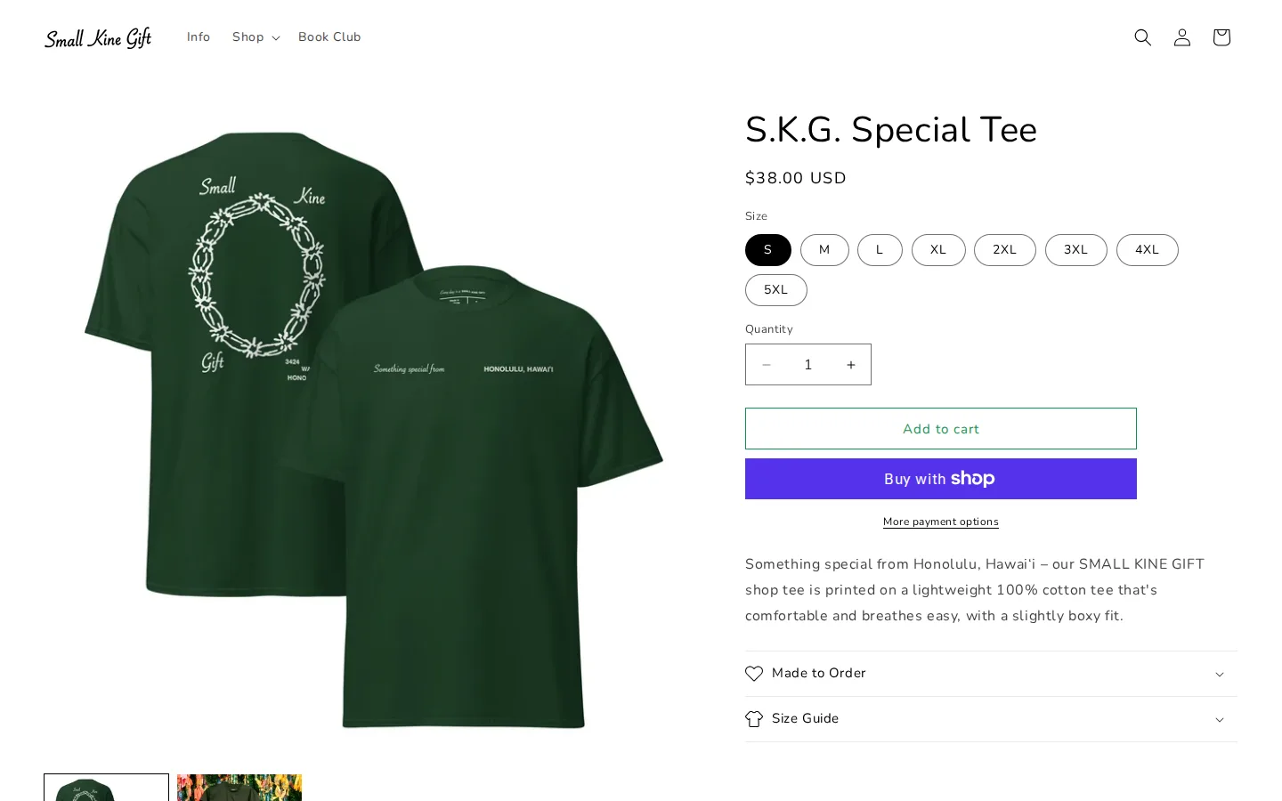 Captured website of SMALL KINE GIFT