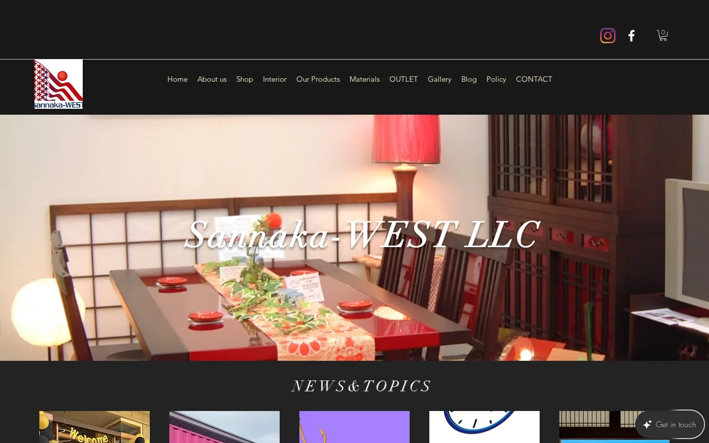 Captured website of Sannaka-West LLC