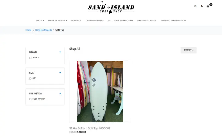 /store/category/Soft%20Top — Sand Island Surf Shop