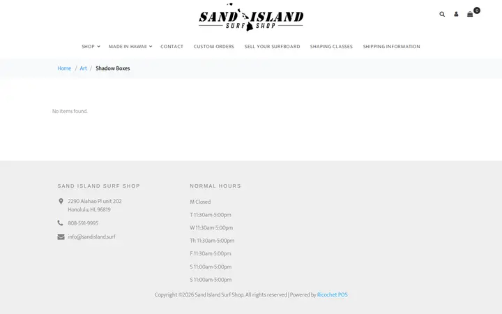 /store/category/Shadow%20Boxes — Sand Island Surf Shop
