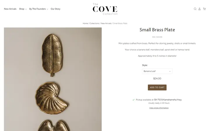 /collections/new-collection/products/small-brass-plate — The Cove Collection Reef