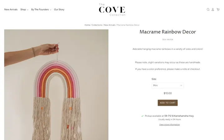 /collections/new-collection/products/macrame-rainbow-decor — The Cove Collection Reef