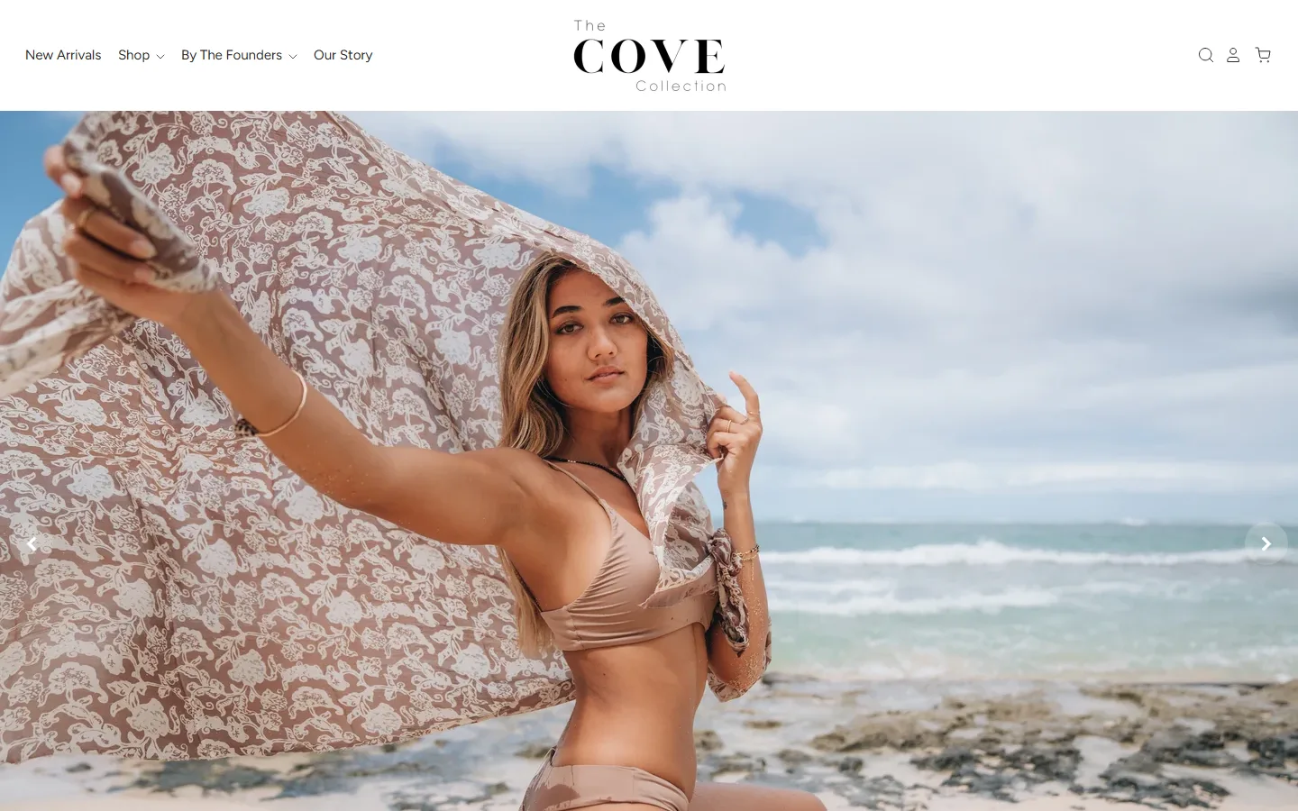 Captured website of The Cove Collection Reef
